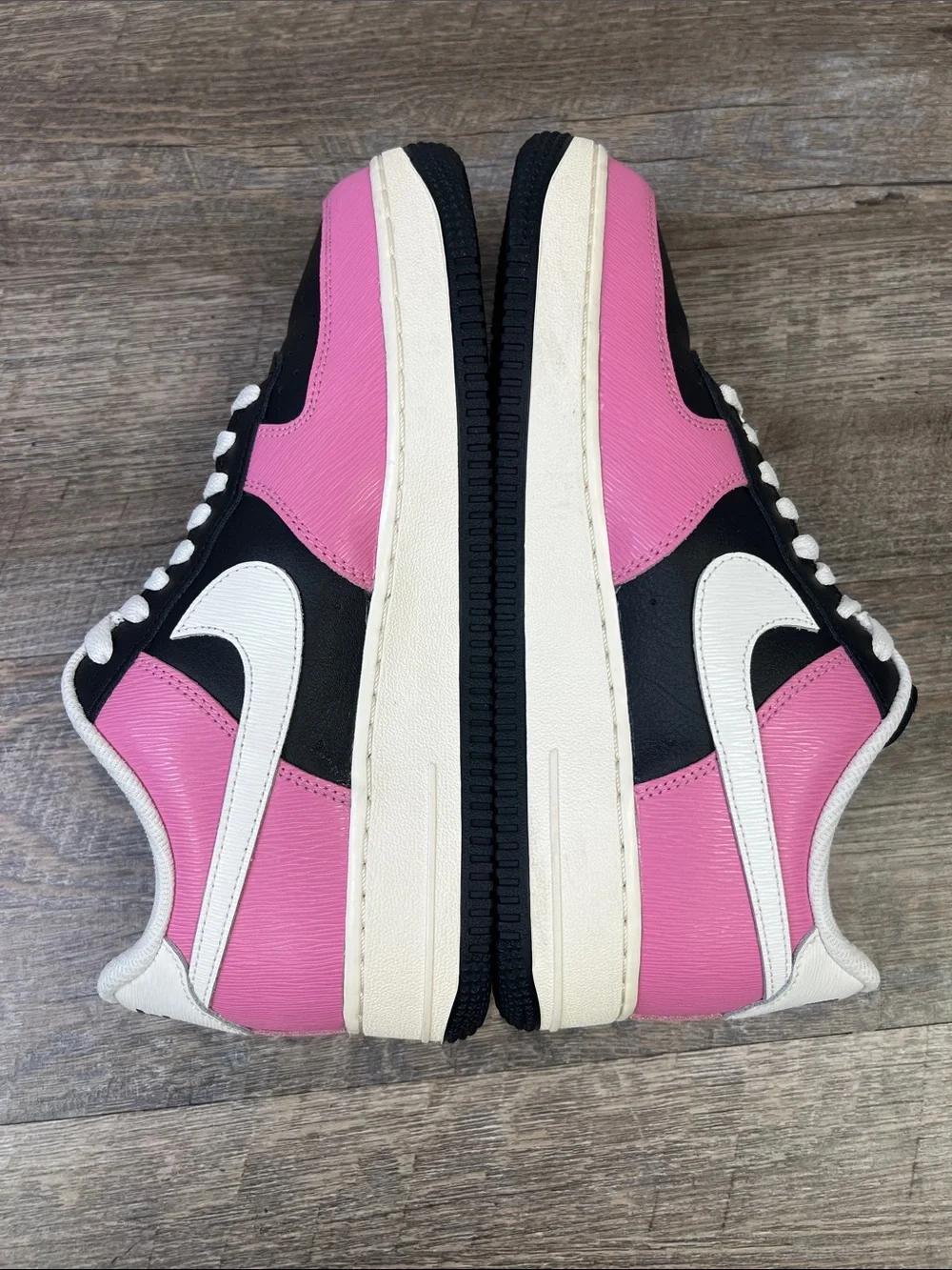 Nike Air Force 1 Low Nike By You Custom Black Pink White Women’s Size 8